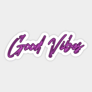 Neon Good Vibes Sign Art Sticker